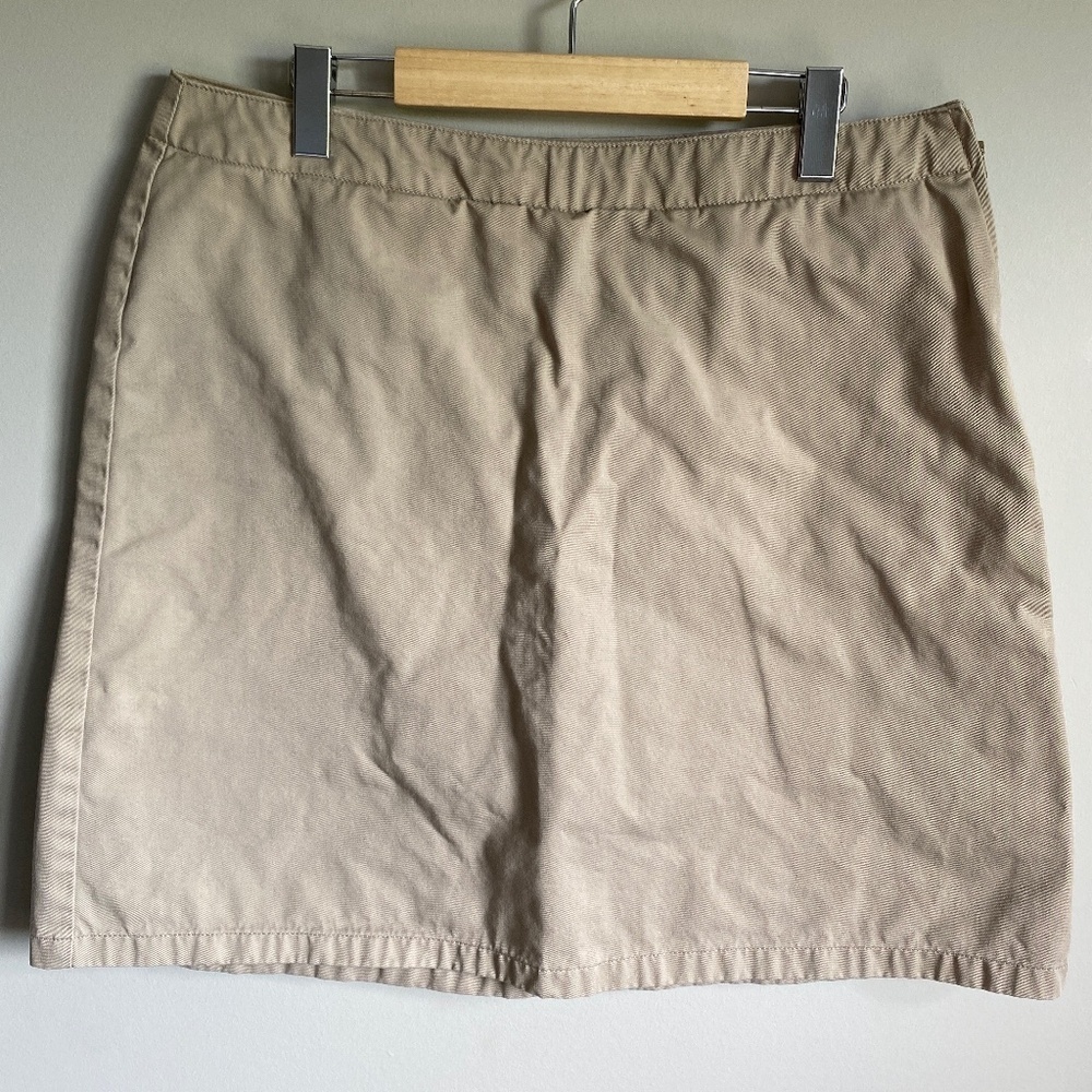 Lands' End Women's Tan Khaki Skort Size 14 Mini